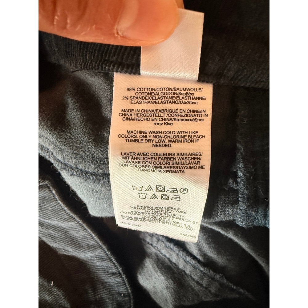 BROOKS BROTHERS NATALIE navy blue corduroy pants women's 8 - Picture 8 of 10